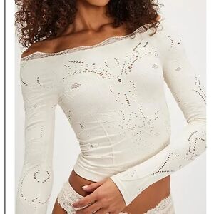 Free People Cream Lace Bandeau